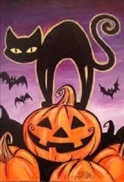 Kid s Halloween Cat Paint Class Mayberry NC