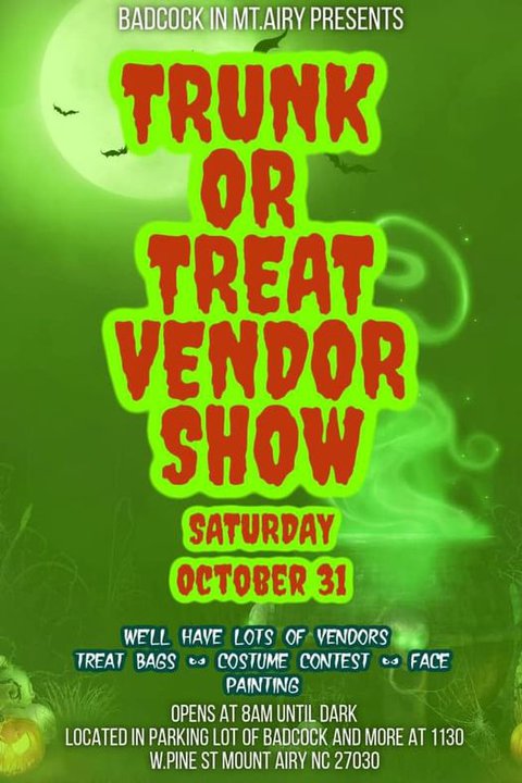 Trunk or Treat Vendor Show | Mayberry, NC